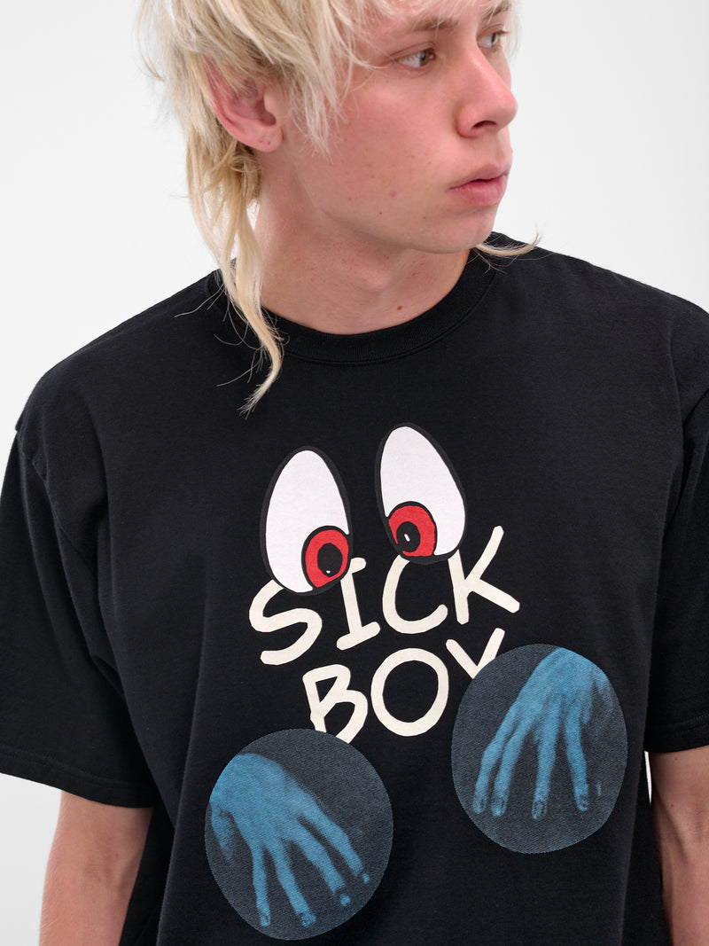Black 'Sick Boy' Graphic Tee (UC2E3806-BLACK)