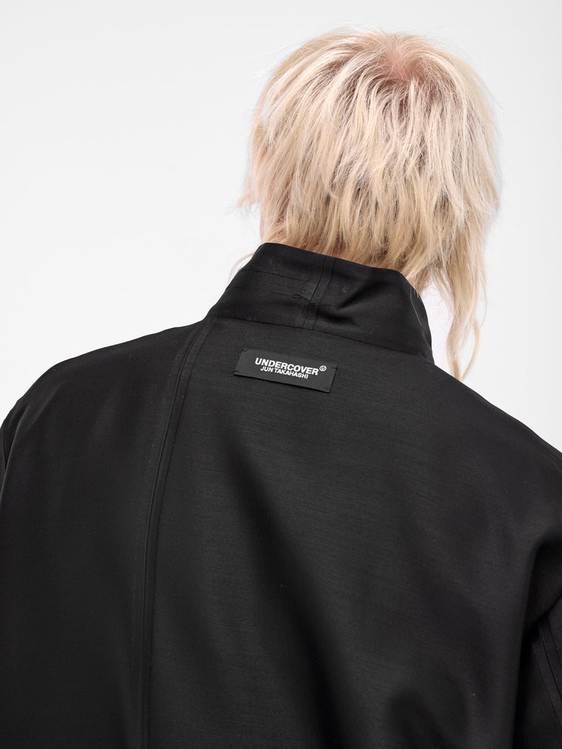 Black Deconstructed Zip Bomber Blouson (UC2E4215-BLACK)