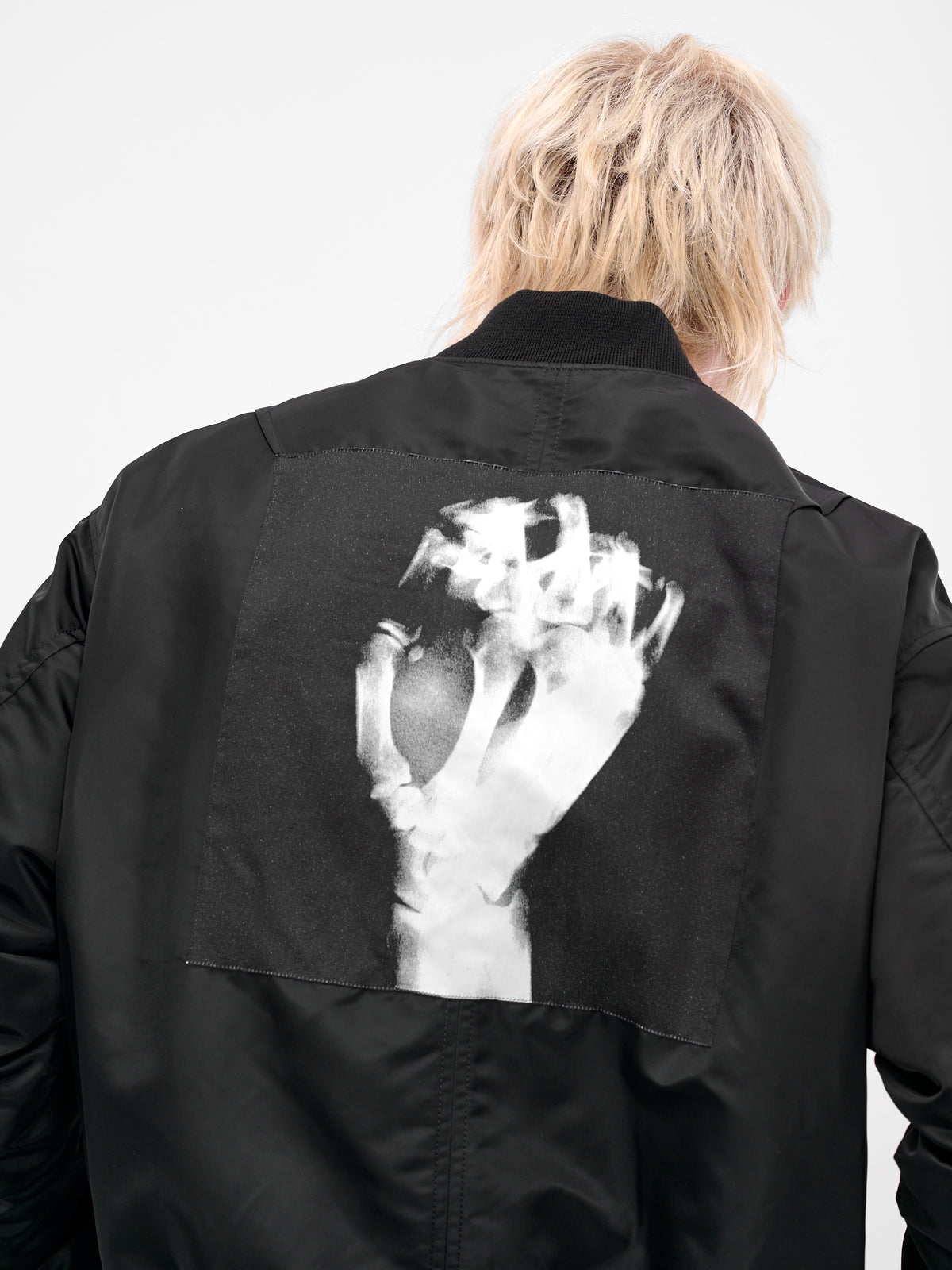 Black Faust Graphic Bomber Jacket (UC2E4218-2-BLACK)