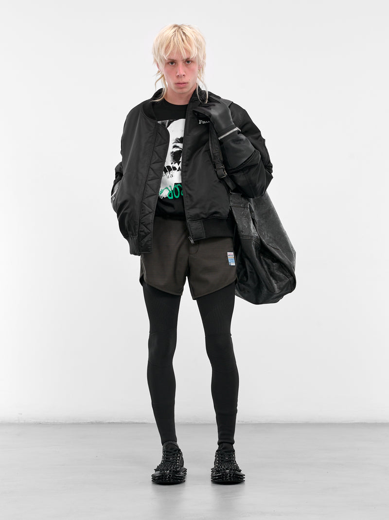 Black Faust Graphic Bomber Jacket (UC2E4218-2-BLACK)