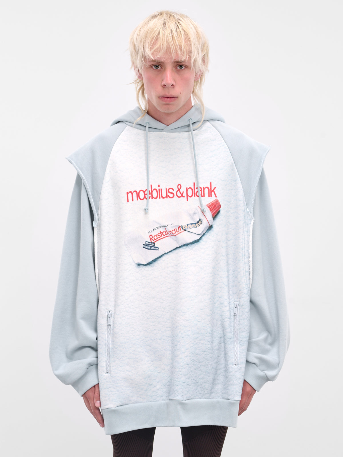 Oversized Moebius & Plank Layered Hoodie (UC2E4803-1-LIGHT-BLUE)