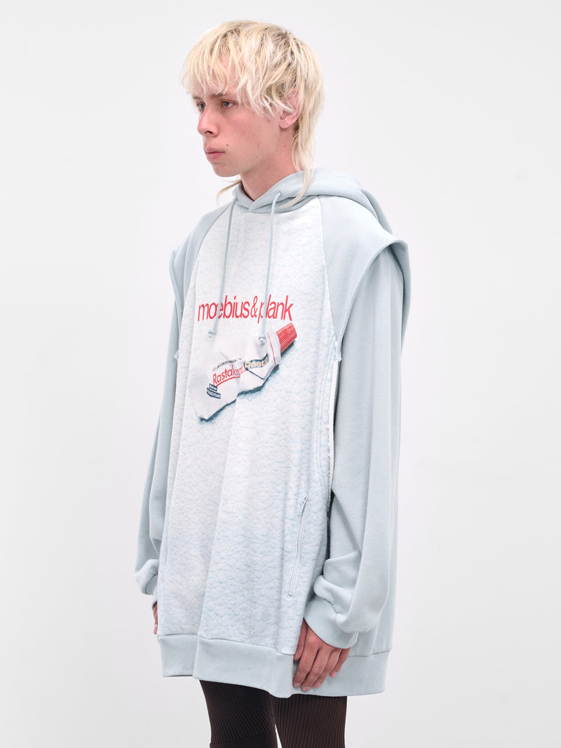 Oversized Moebius & Plank Layered Hoodie (UC2E4803-1-LIGHT-BLUE)