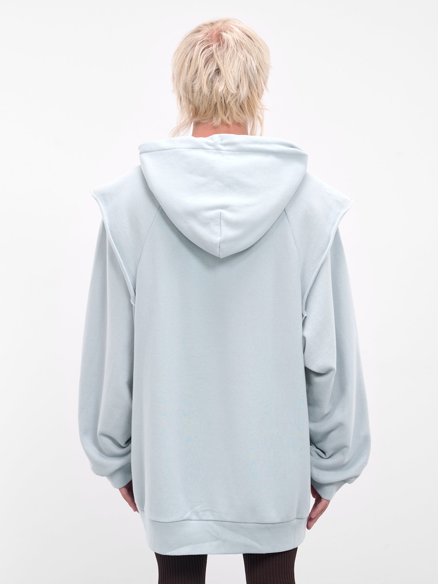 Oversized Moebius & Plank Layered Hoodie (UC2E4803-1-LIGHT-BLUE)