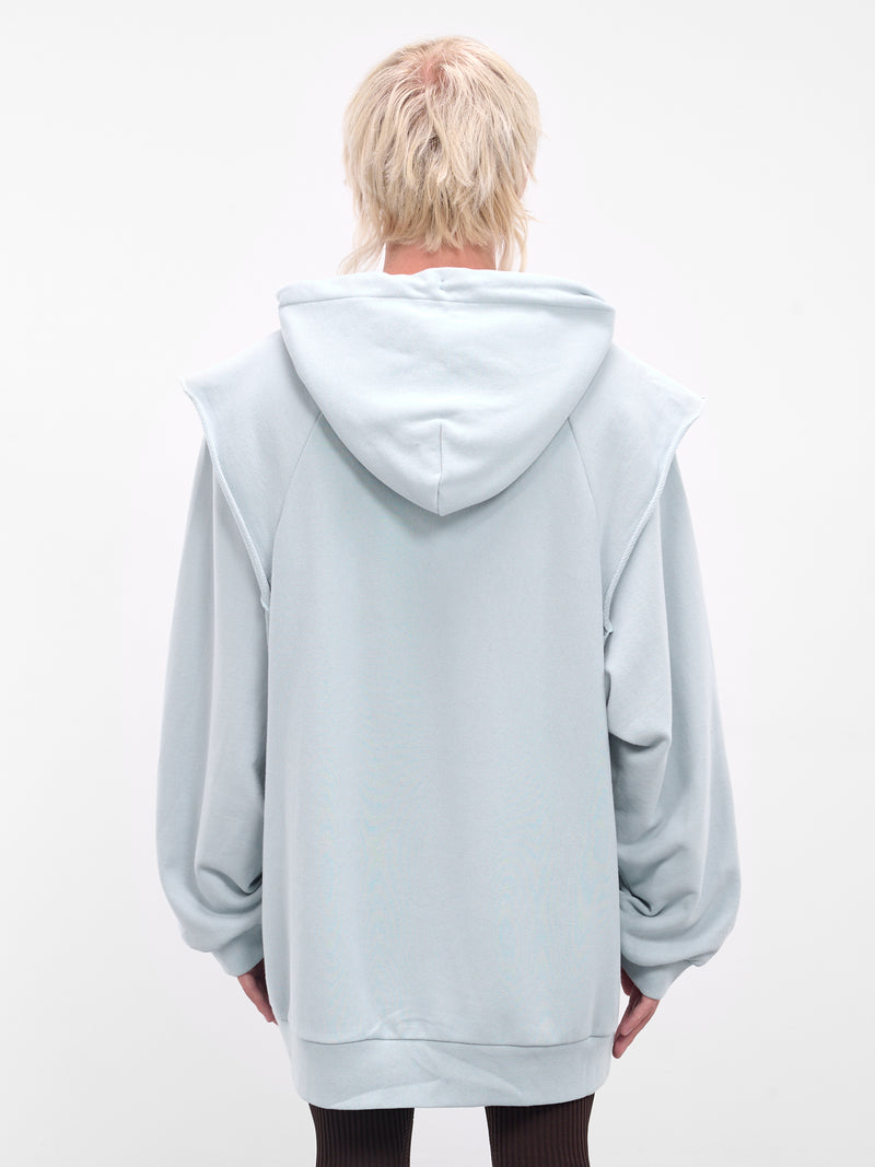 Oversized Moebius & Plank Layered Hoodie (UC2E4803-1-LIGHT-BLUE)