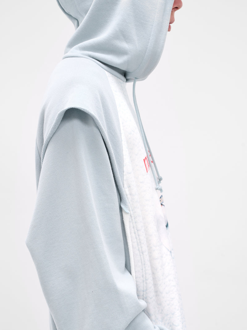 Oversized Moebius & Plank Layered Hoodie (UC2E4803-1-LIGHT-BLUE)
