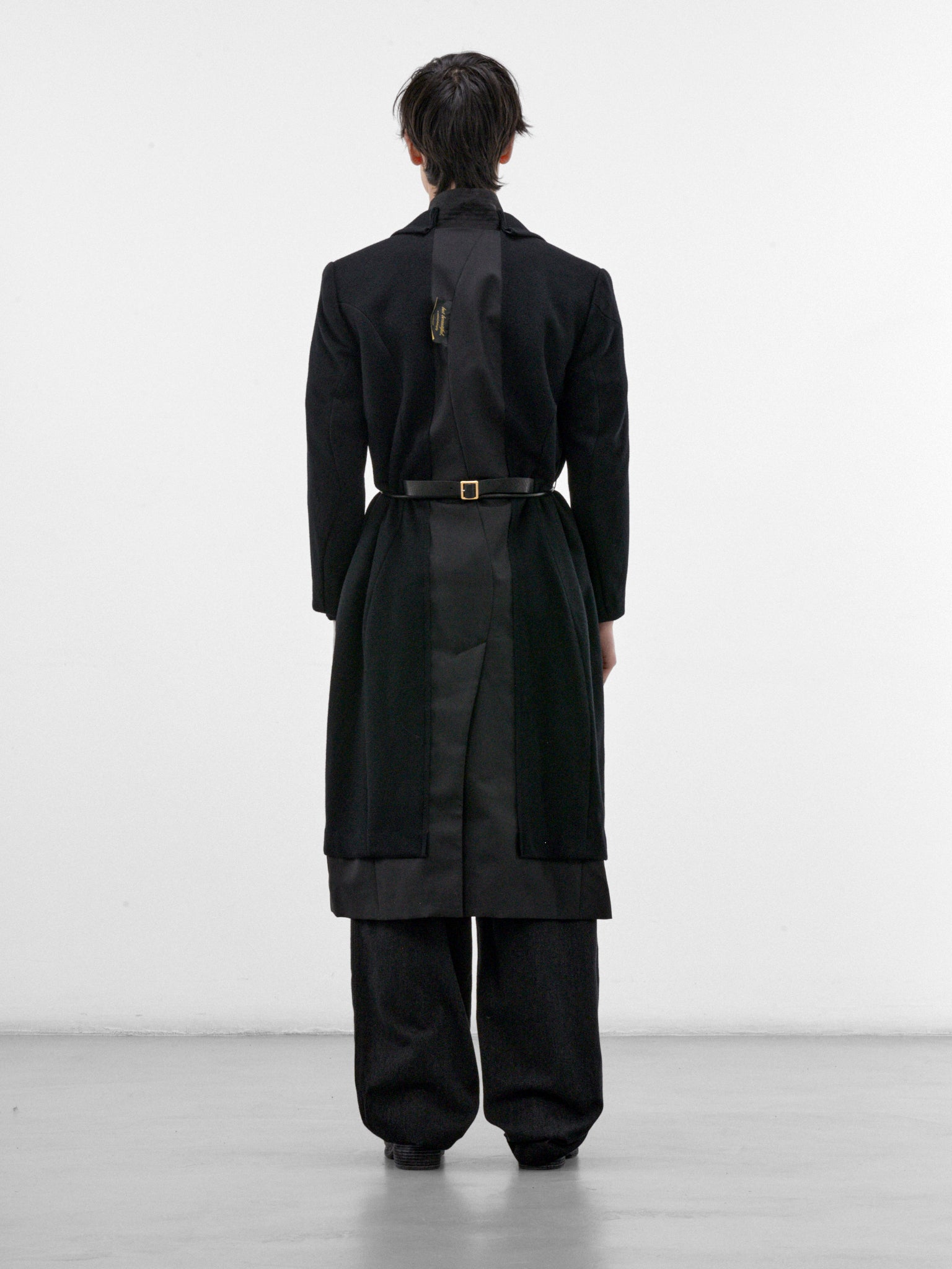 Black Wool-Mohair Coat (UC2F1306-BLACK)