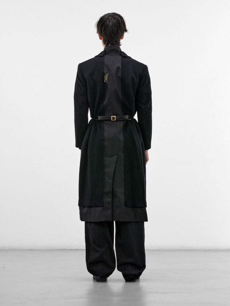 Black Wool-Mohair Coat (UC2F1306-BLACK)