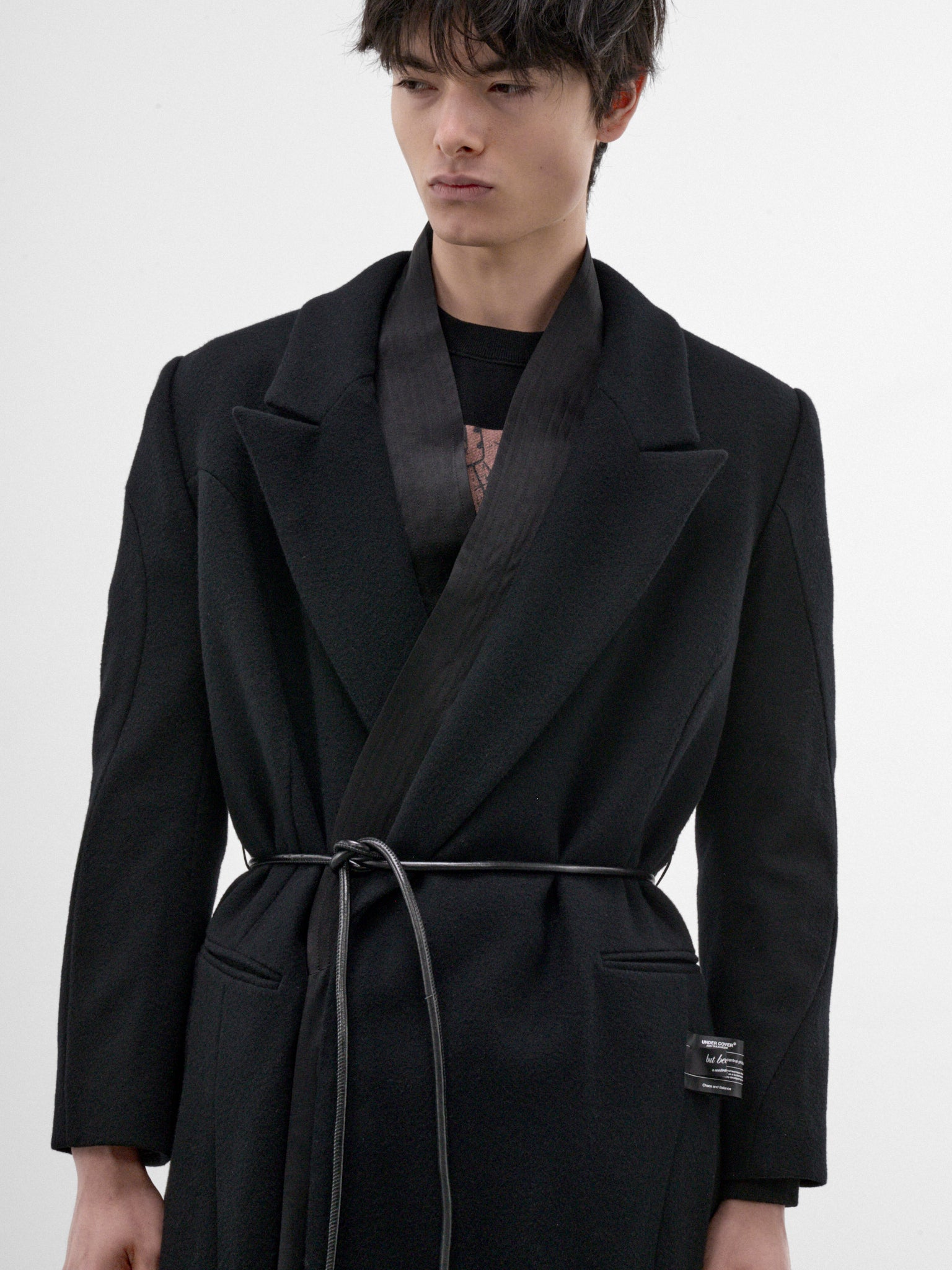 Black Wool-Mohair Coat (UC2F1306-BLACK)
