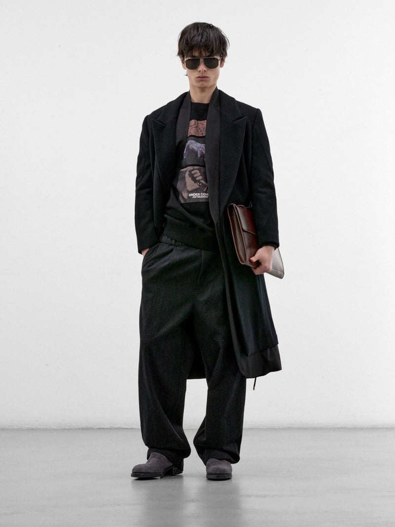 Black Wool-Mohair Coat (UC2F1306-BLACK)