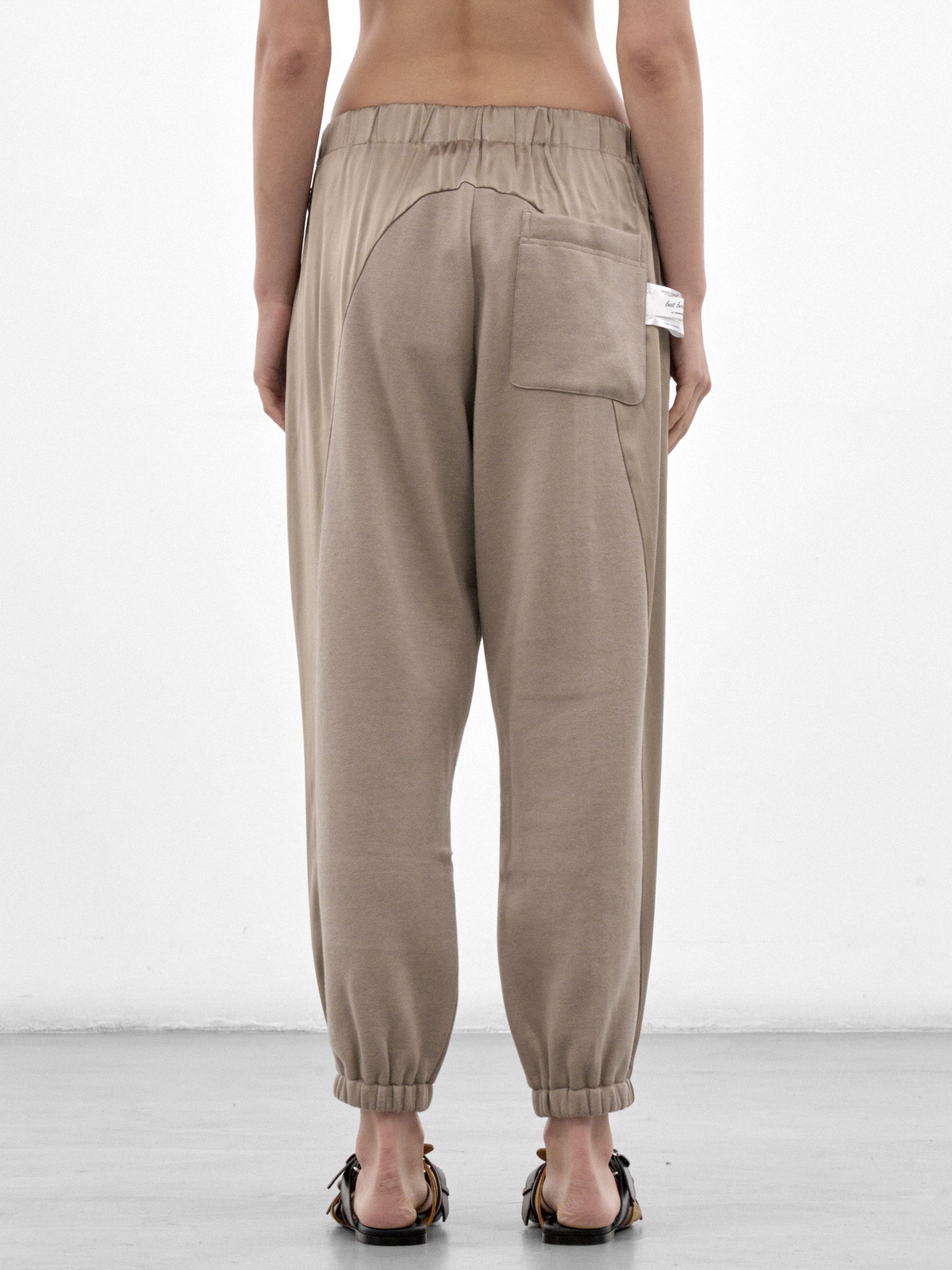 Gray Cotton Elasticated Trousers (UC2F1504-GRAY-BEIGE)
