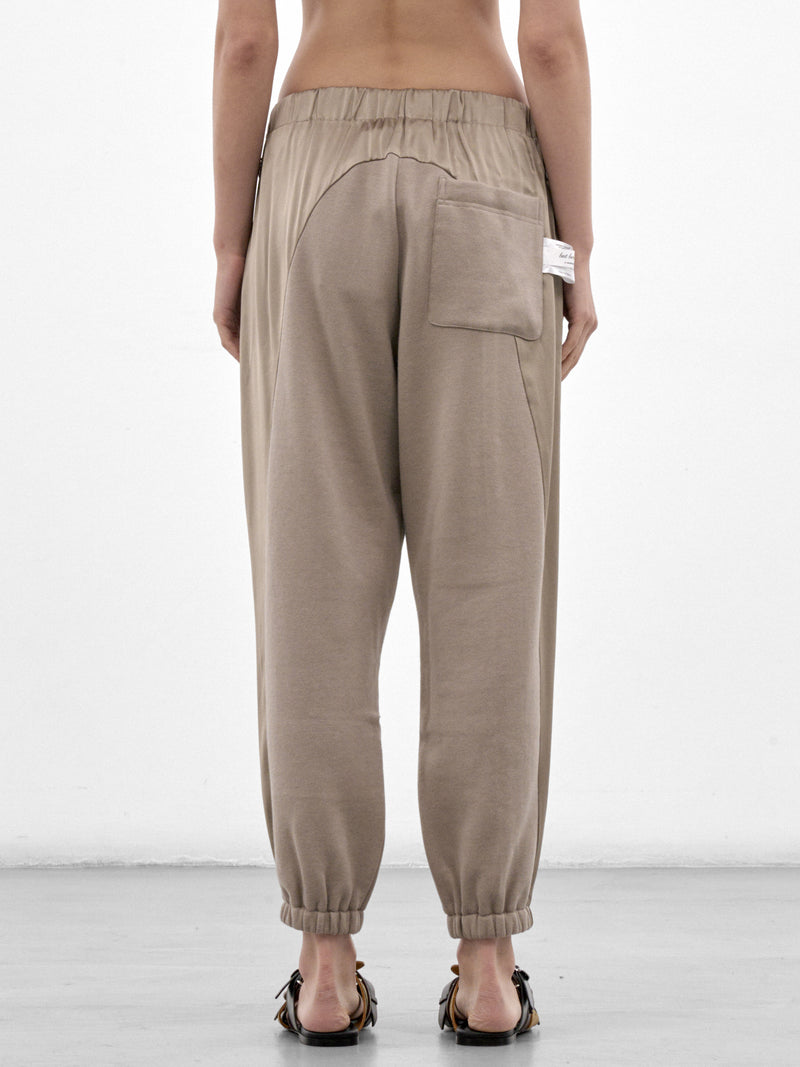 Gray Cotton Elasticated Trousers (UC2F1504-GRAY-BEIGE)