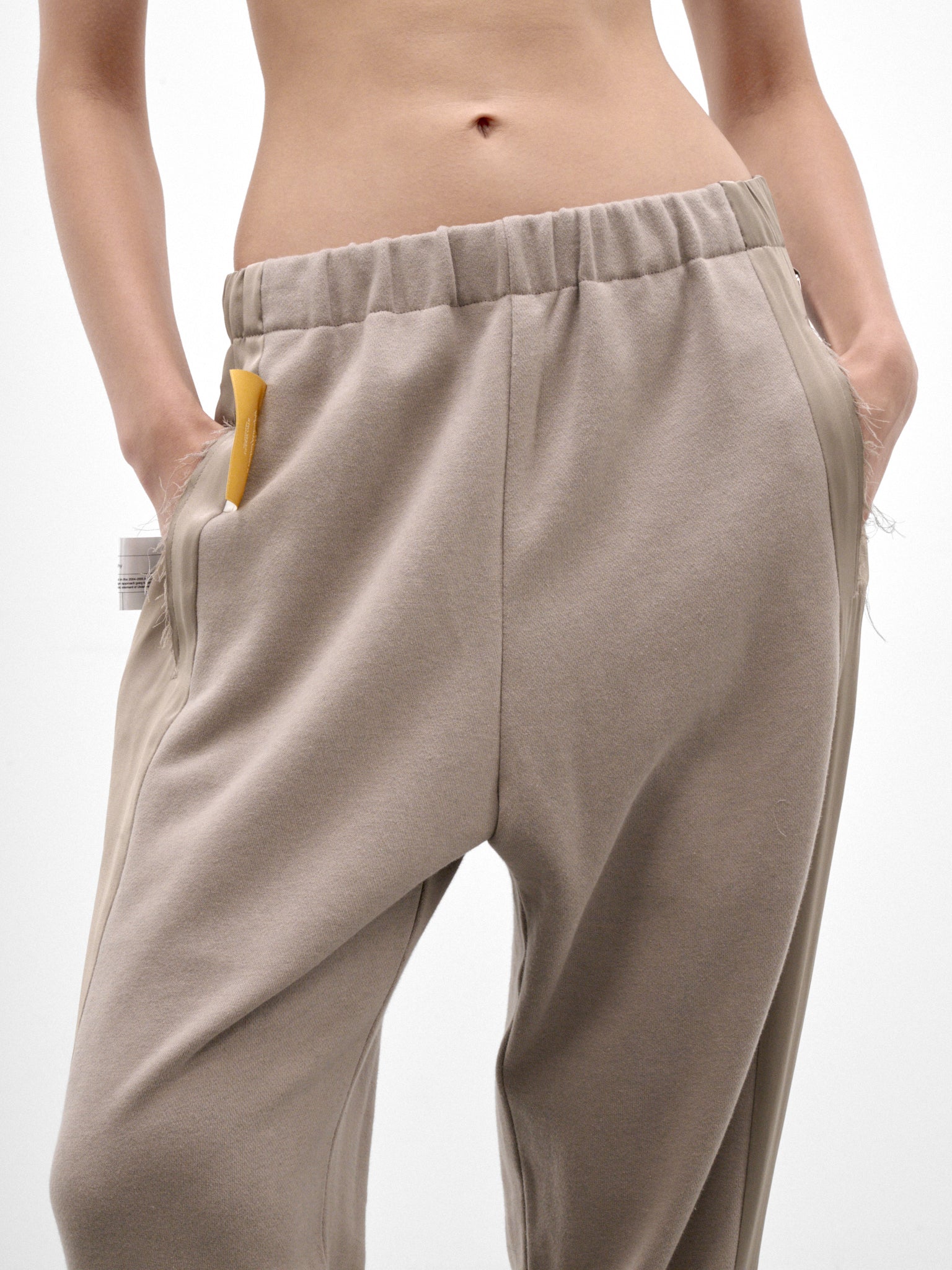 Gray Cotton Elasticated Trousers (UC2F1504-GRAY-BEIGE)