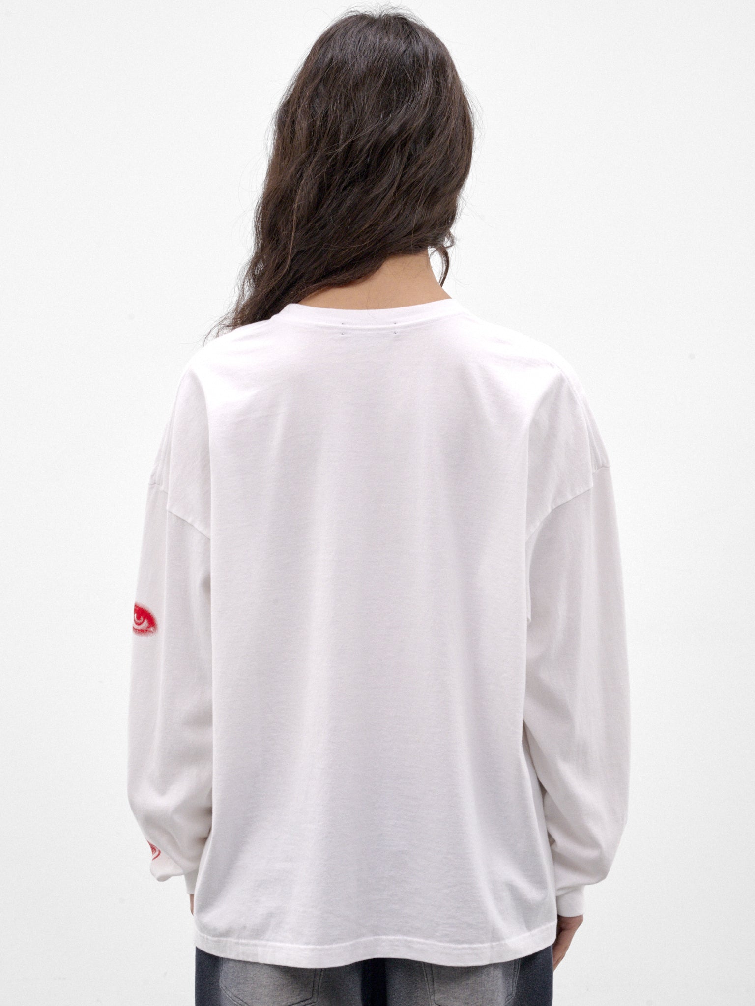 White Cotton Graphic Long Sleeve (UC2F1892-1-WHITE)