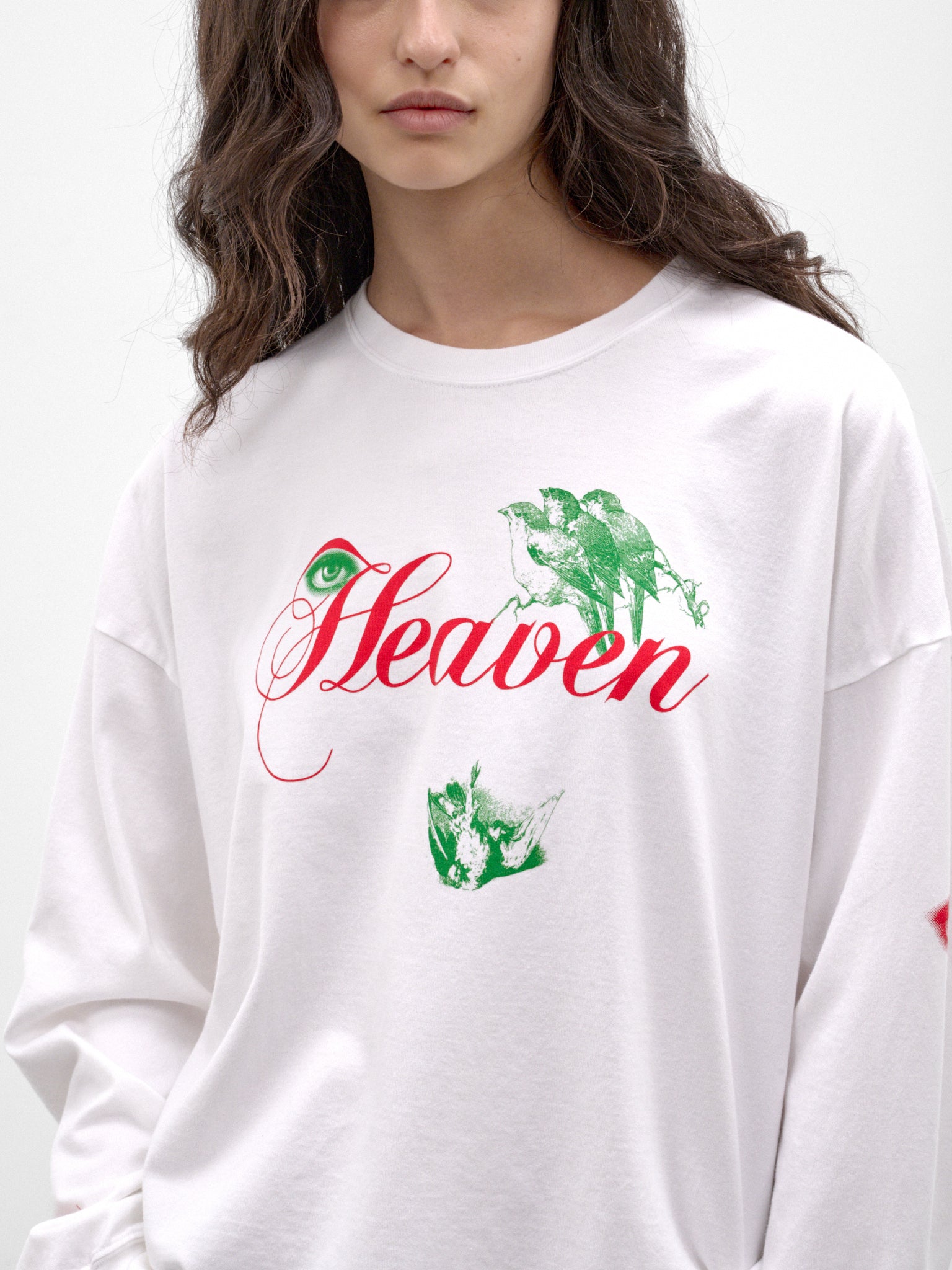 White Cotton Graphic Long Sleeve (UC2F1892-1-WHITE)