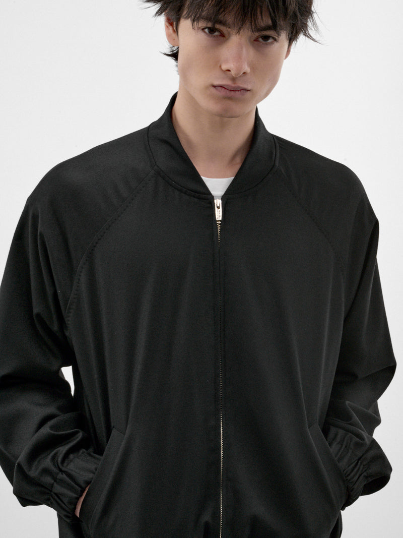 Black Wool Cindy Sherman Bomber (UC2F4210-2-BLACK)