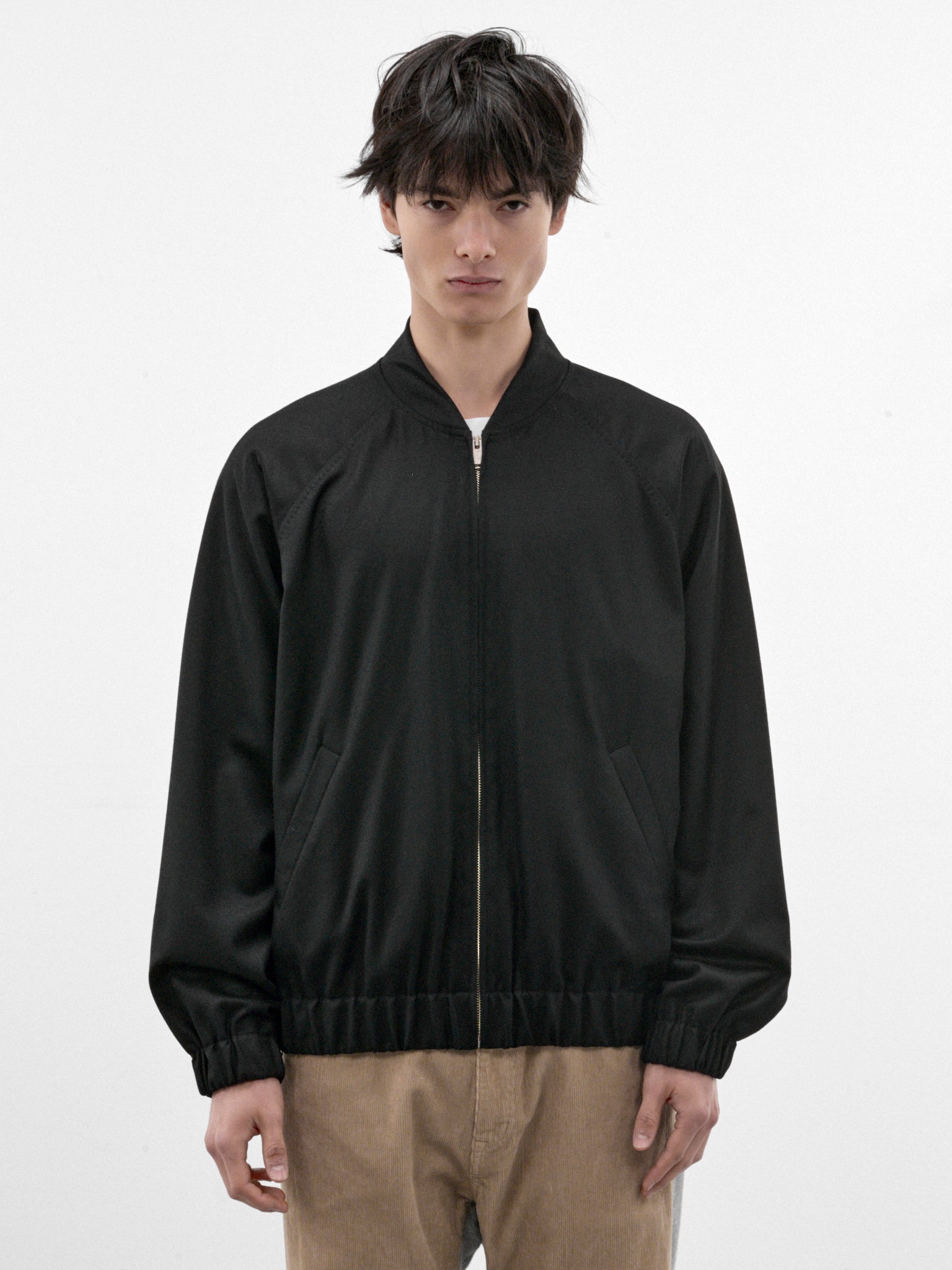 Black Wool Cindy Sherman Bomber (UC2F4210-2-BLACK)