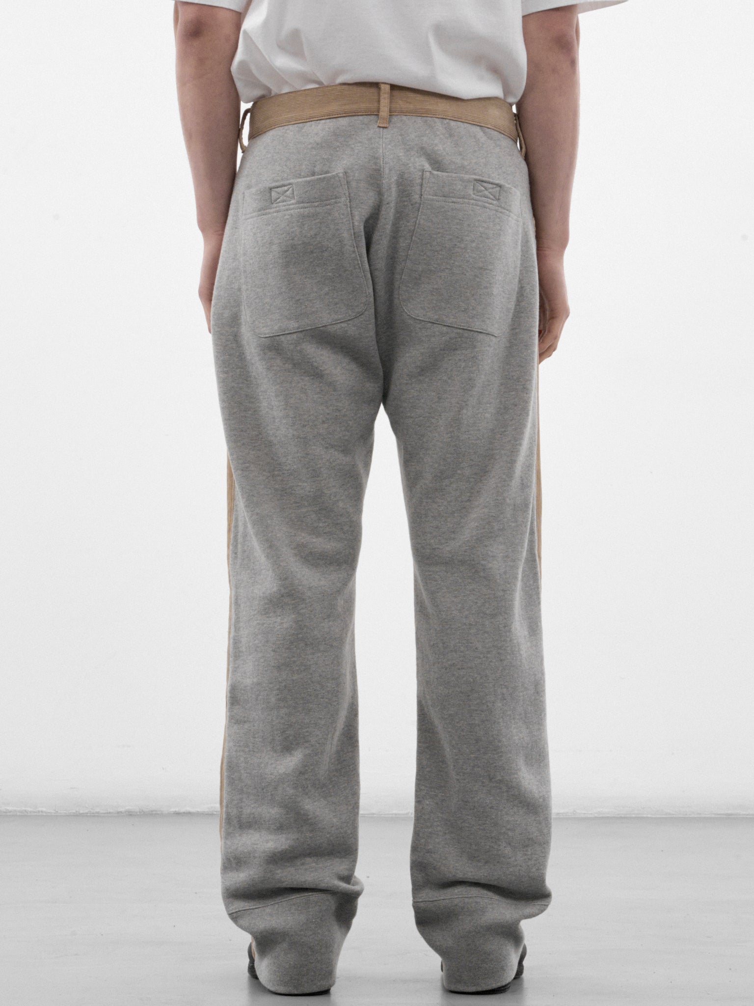 Beige Cotton Corduroy Trousers (UC2F4507-GRAY-BEIGE)