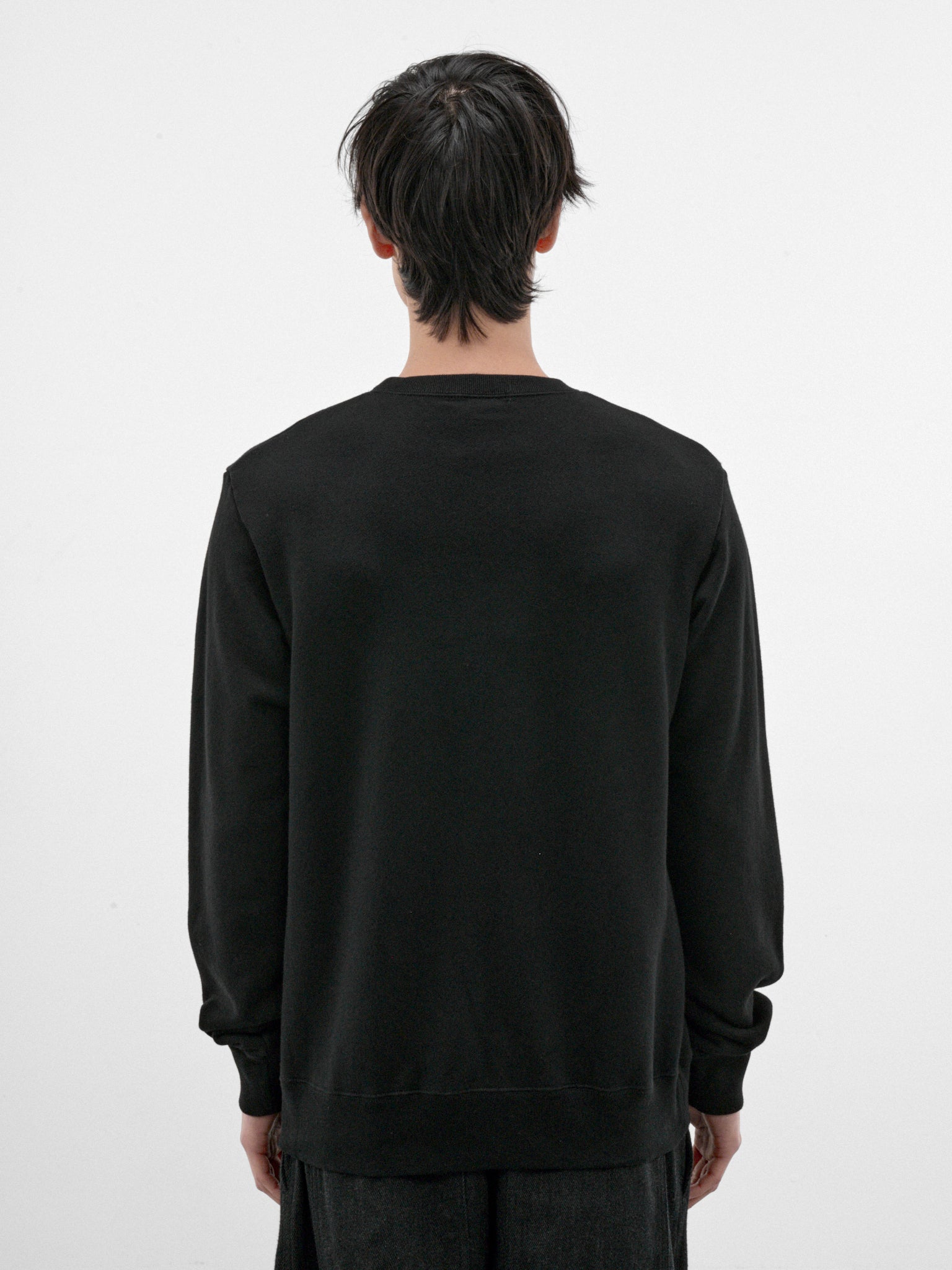Black Cotton Three Hands Sweatshirt (UC2F4892-1-BLACK)
