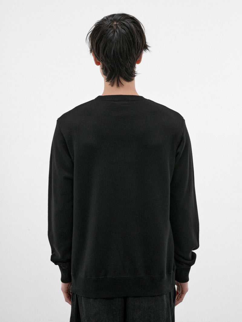 Black Cotton Three Hands Sweatshirt (UC2F4892-1-BLACK)