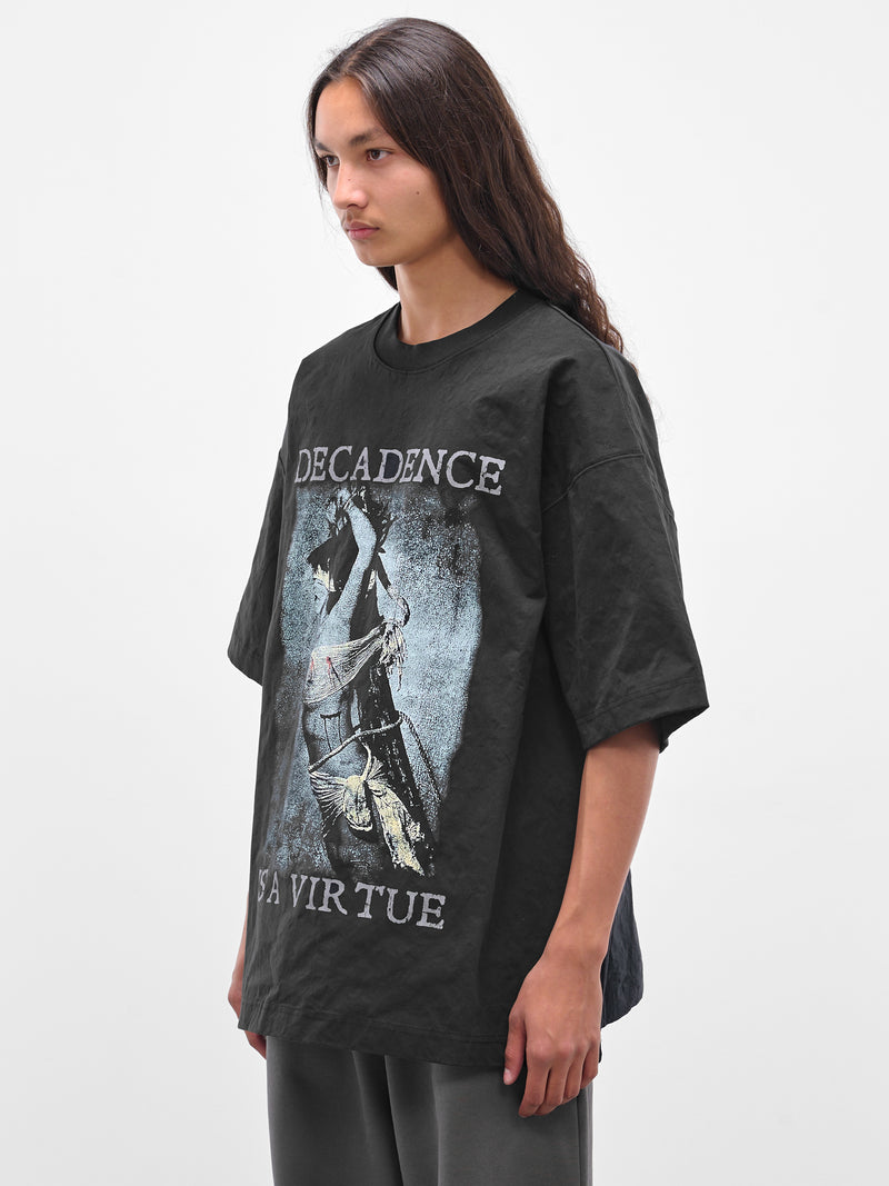 Black Decadence Is A Virtue Tee (UCF76MT951B-WASHED-BLACK)