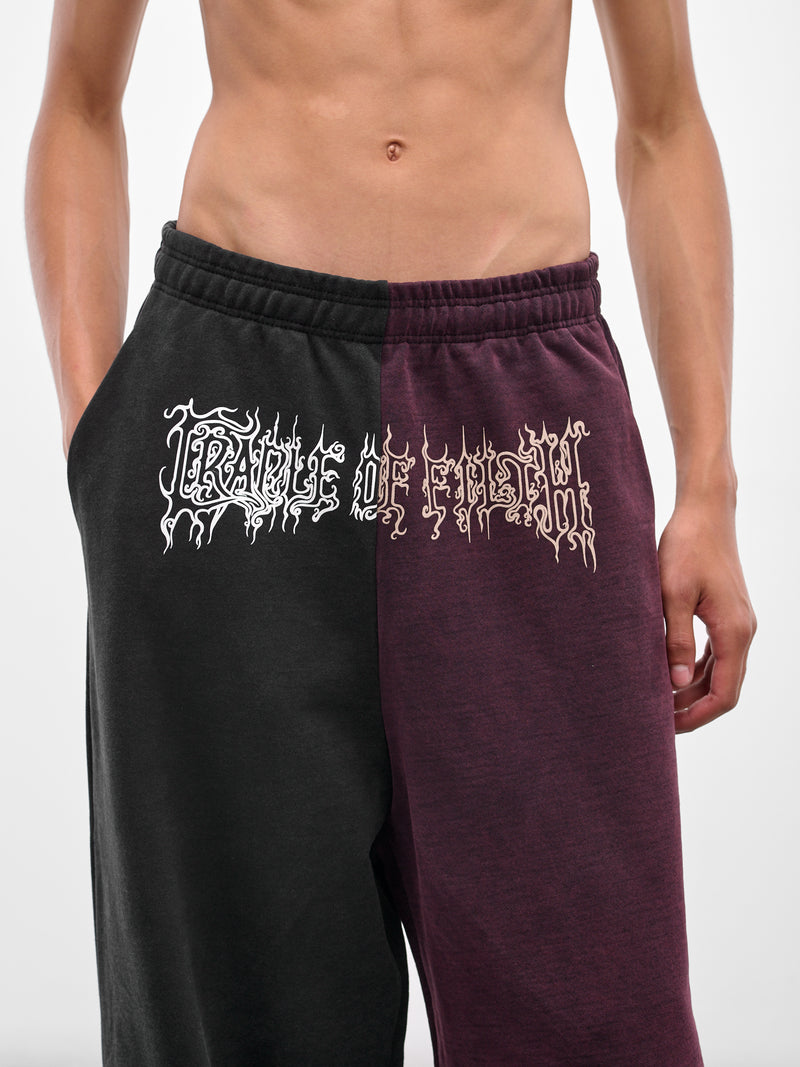 Cradle Of Filth Cut-Up Sweatpants (UCF76SP900BR-BLACK-RED)