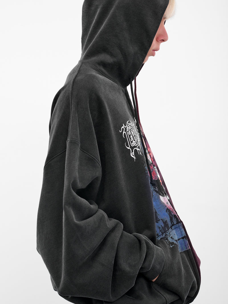 Cut-Up Cradle Of Filth Hoodie (UCF76ZU900BR-BLACK-RED)