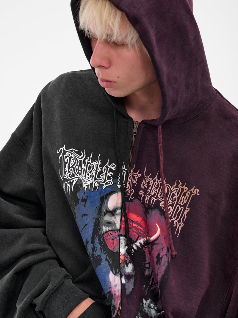 Cut-Up Cradle Of Filth Hoodie (UCF76ZU900BR-BLACK-RED)