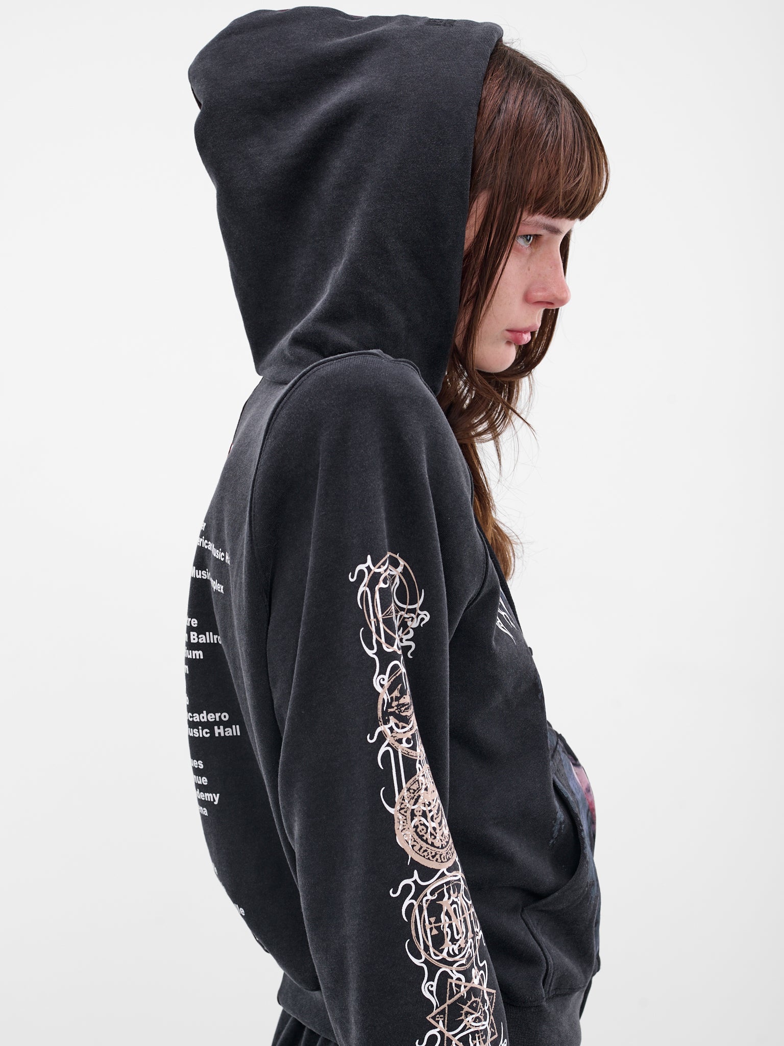 Cut-Up COF Shoulder Pad Hoodie (UCF76ZU930BR-BLACK-RED)
