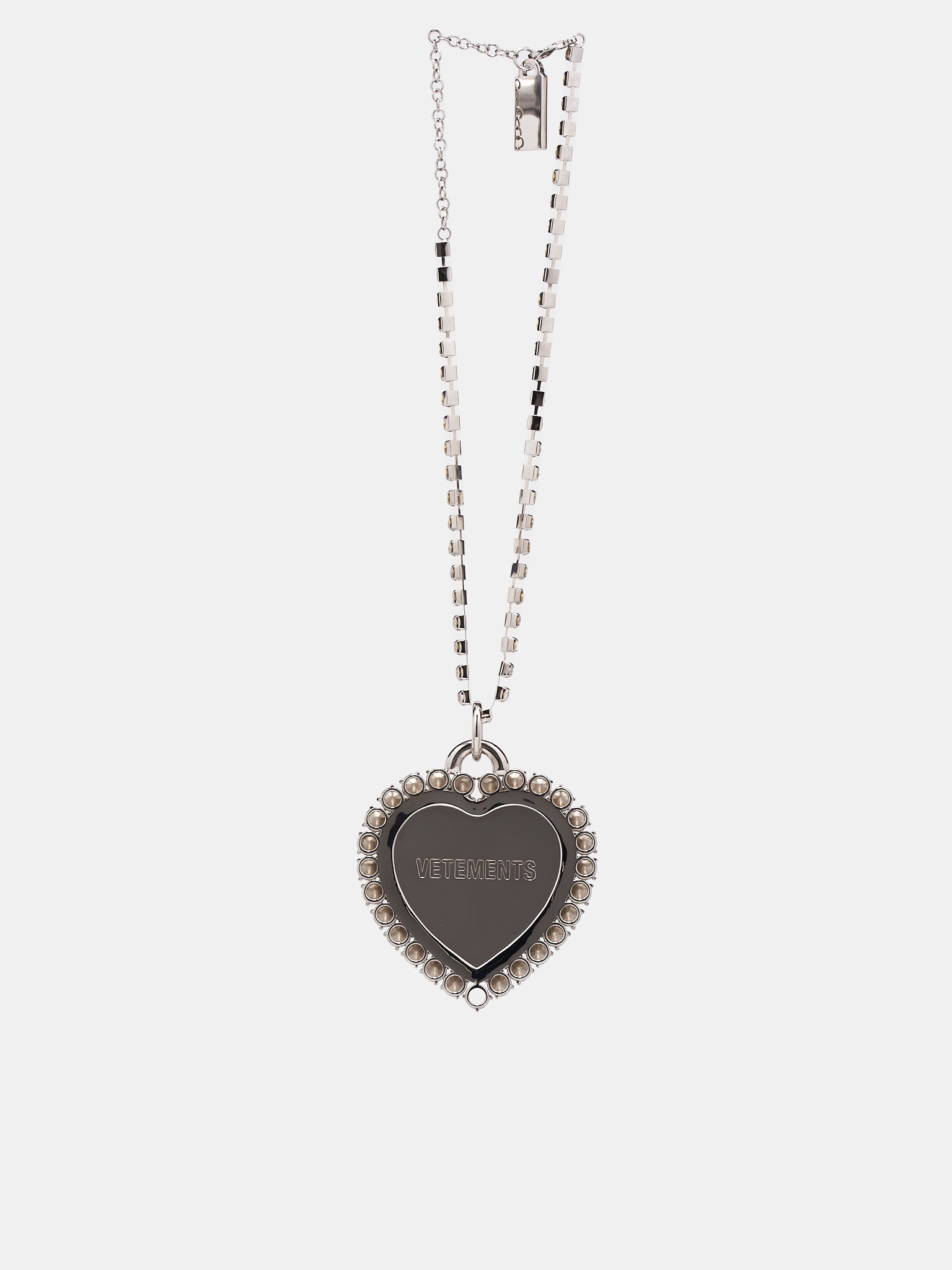 Giant Crystal Heart Necklace (UE64NE100W-CRYSTAL)
