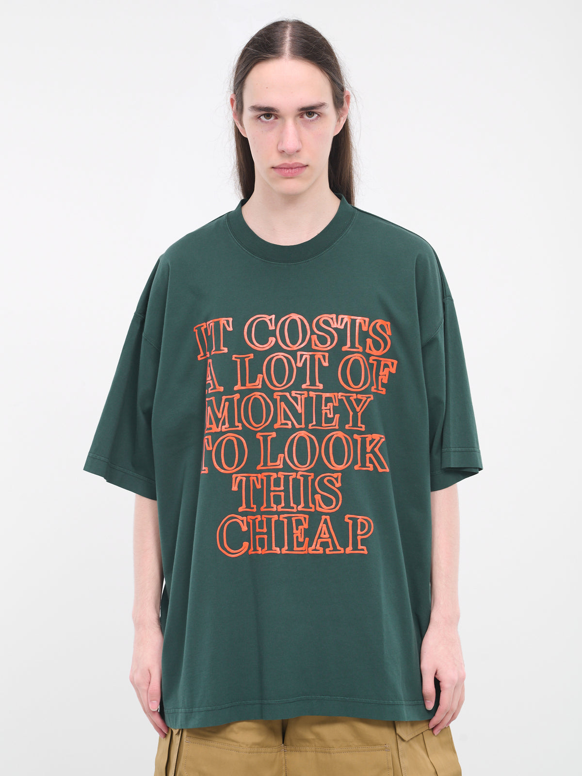 'Very Expensive' Oversized Tee (UE64TR180Z-GREEN)