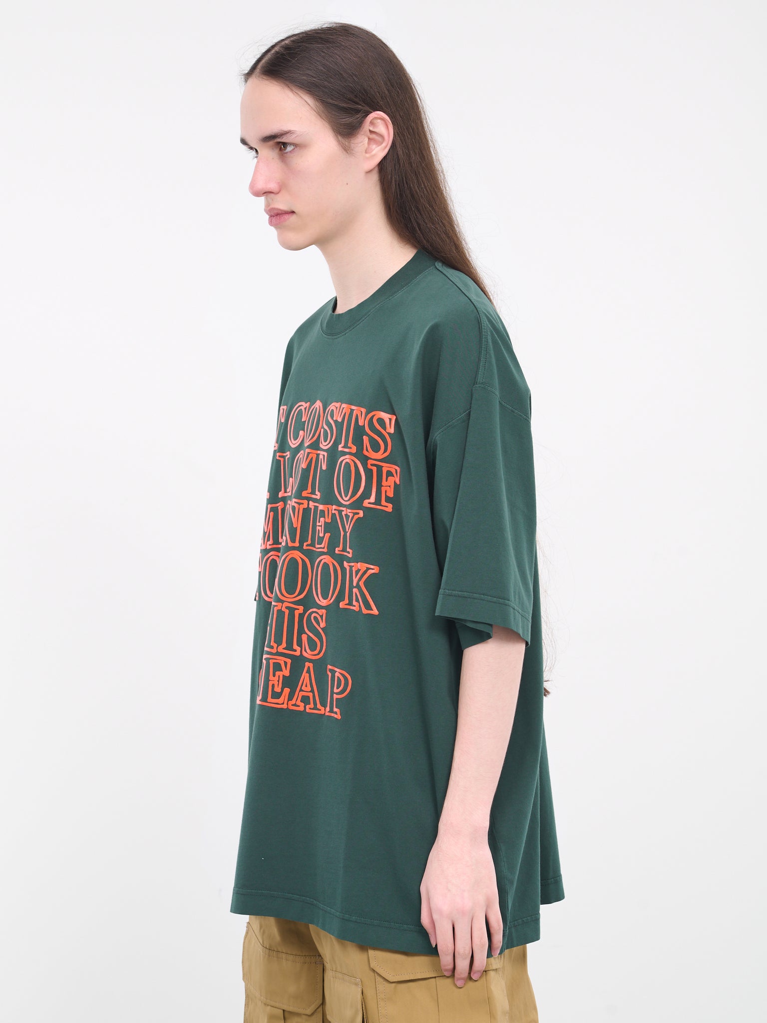 'Very Expensive' Oversized Tee (UE64TR180Z-GREEN)