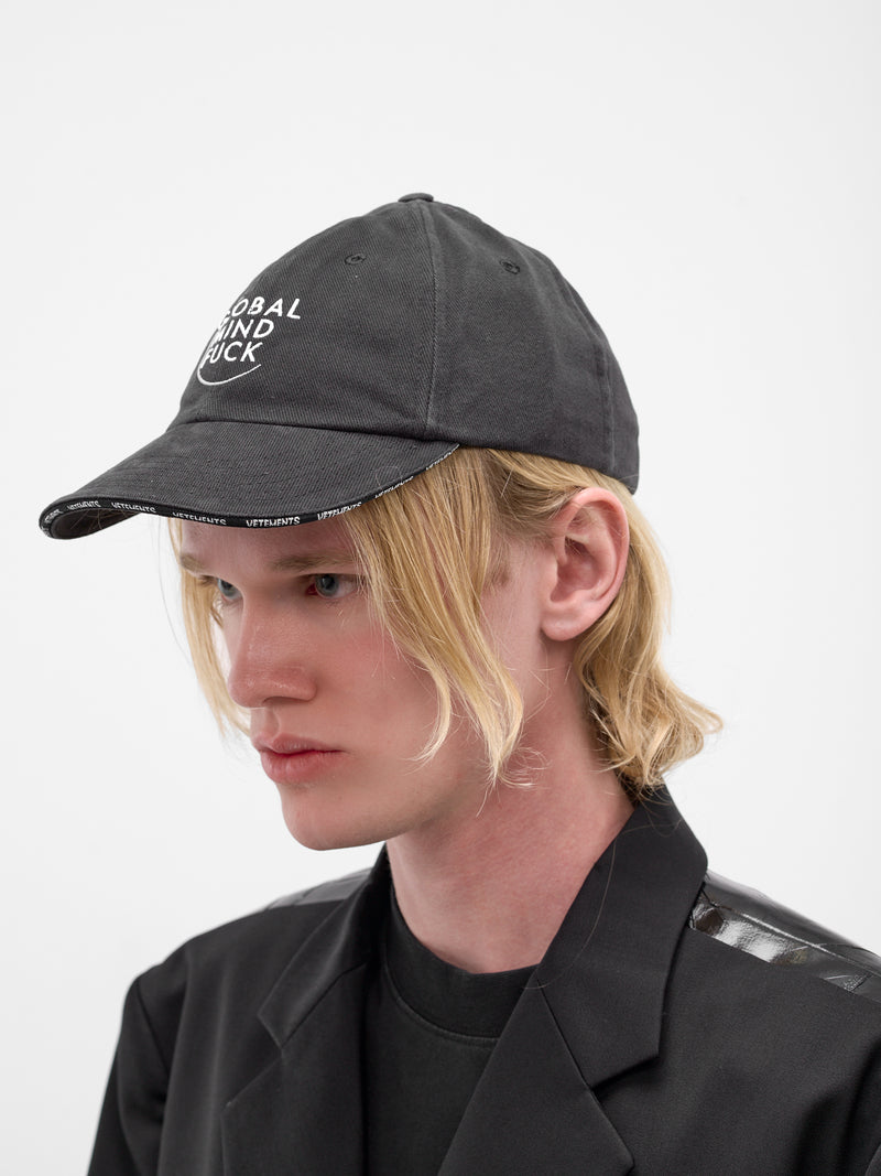 Black 'Global Mind Fuck' Cap (UE76CA332B-BLACK)