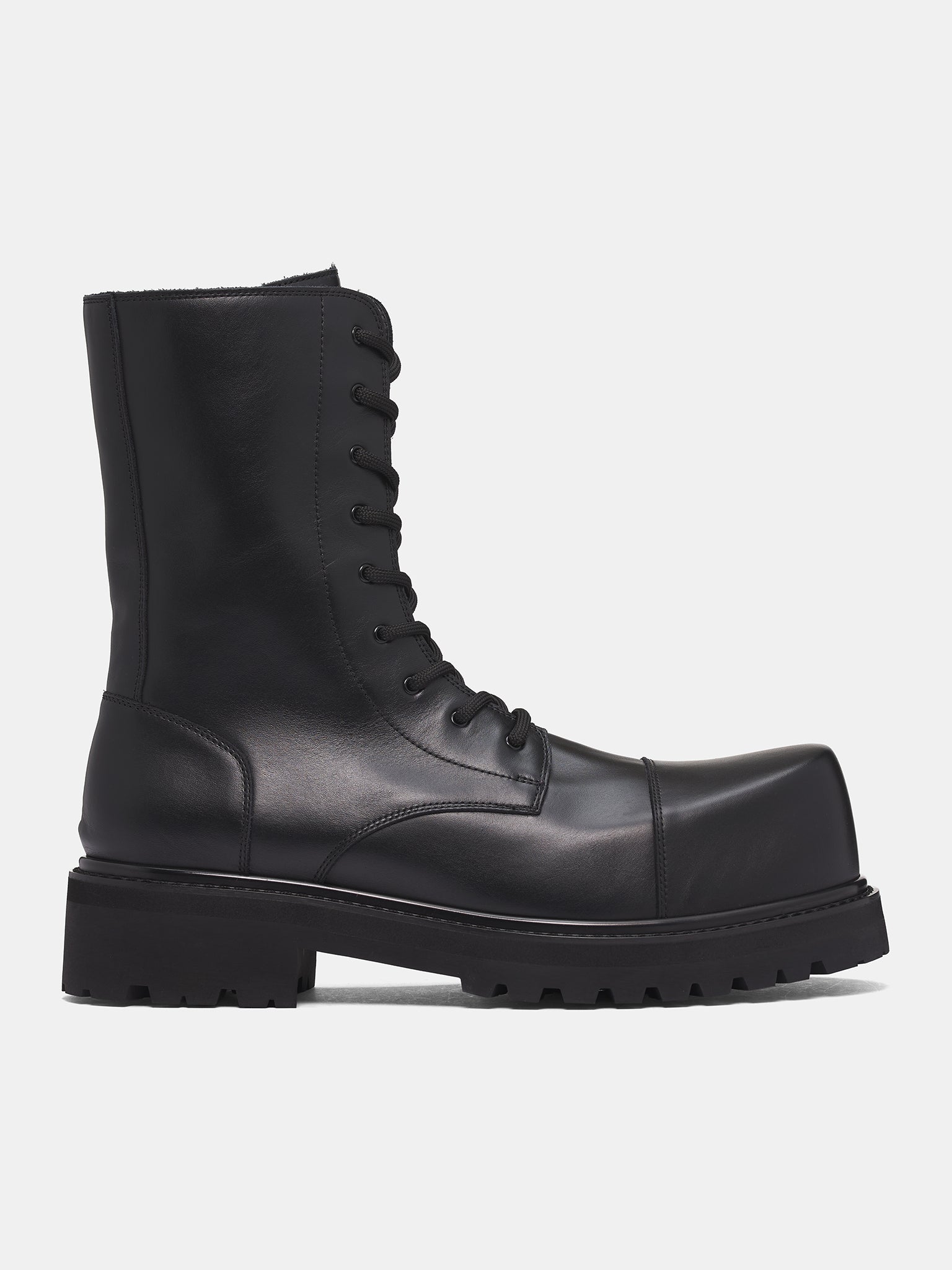 Black Stomp Combat Boots (UH76BT800B-BLACK)