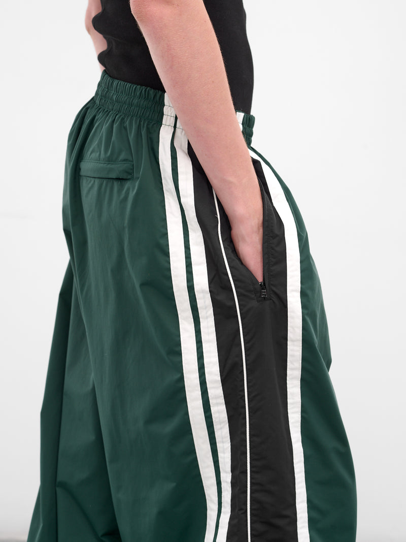 Green Nylon Track Pants (UH76GP500E-GREEN-BLACK)