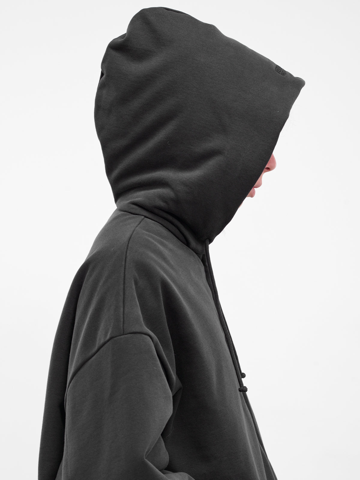 Black Boxing Logo Oversized Hoodie (UH76ZU860B-WASHED-BLACK)