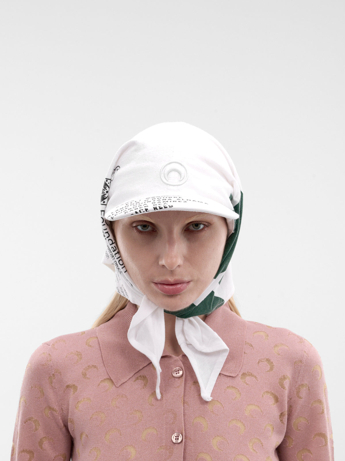 White Regenerated Graphic T-Shirt Cap (UHG029AUJER0003-WH10-WHITE)