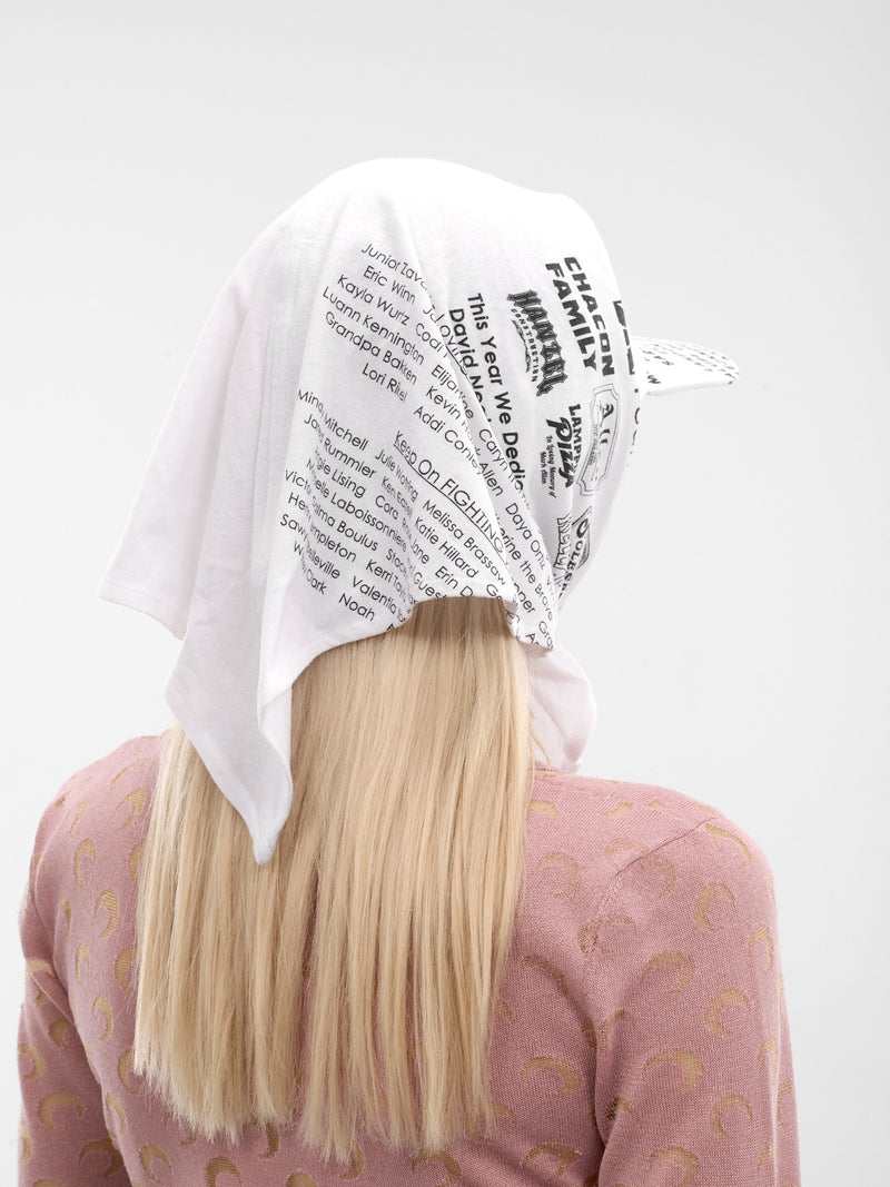 White Regenerated Graphic T-Shirt Cap (UHG029AUJER0003-WH10-WHITE)