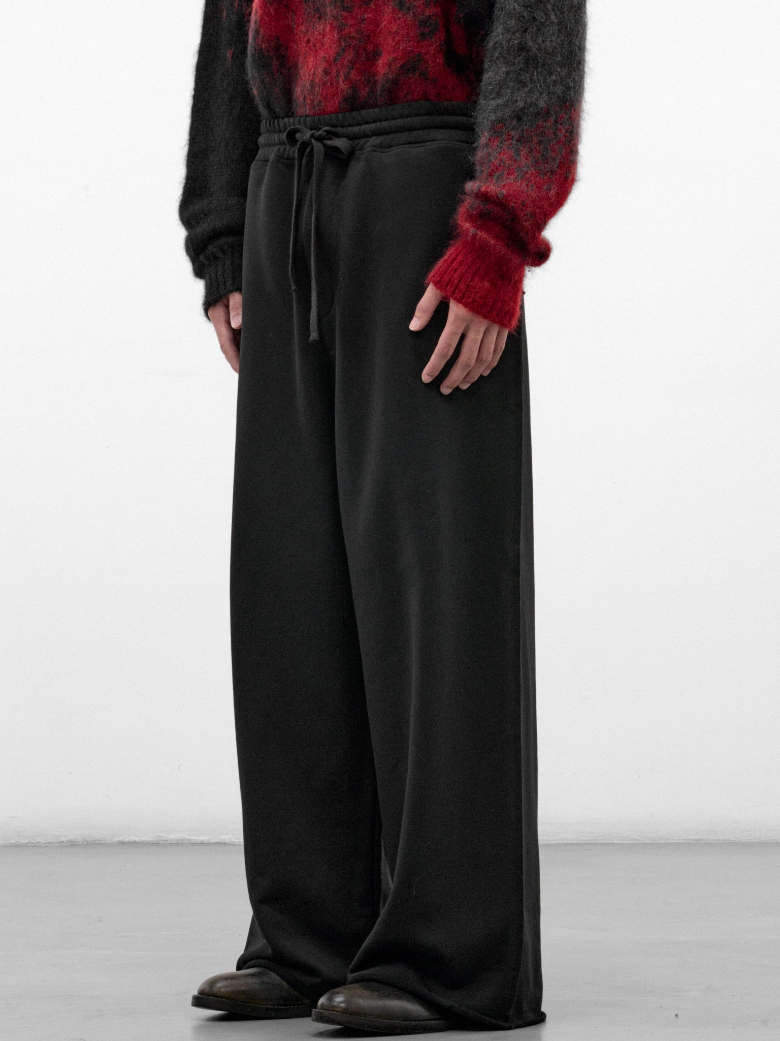 Black Cotton Loose Sweatpants (UJ03F26-BLACK)
