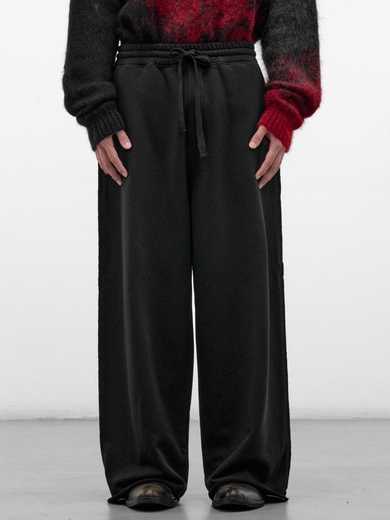 Black Cotton Loose Sweatpants (UJ03F26-BLACK)