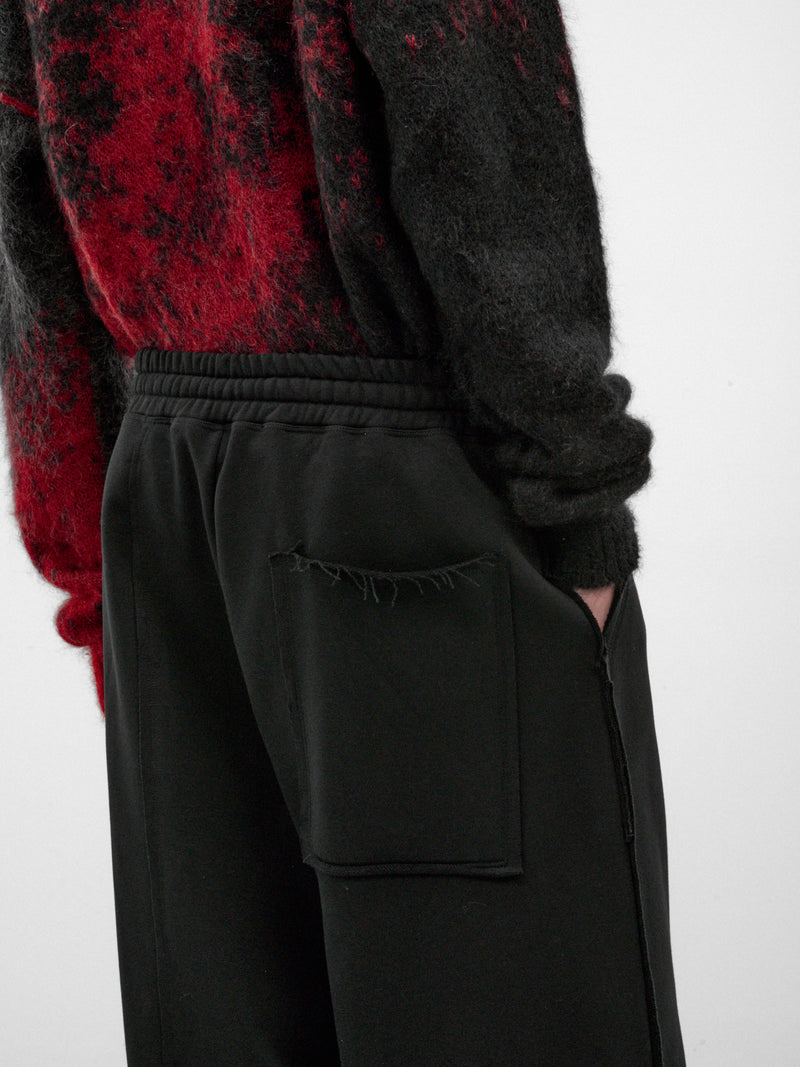 Black Cotton Loose Sweatpants (UJ03F26-BLACK)