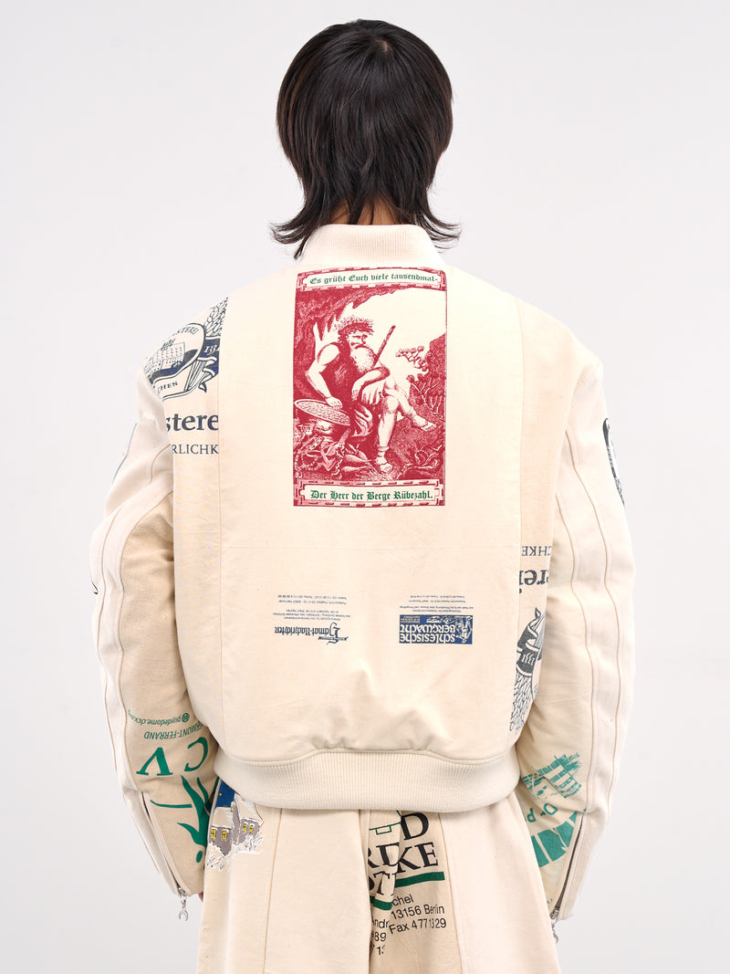 Patchwork Graphic Bomber Jacket (UJA062A-UWOV0009-ECRU)