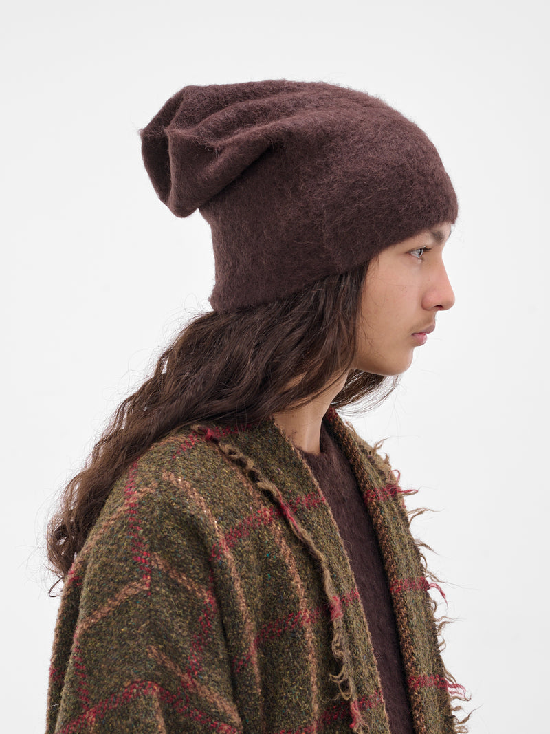 Brown Alpaca Knit Soft Beanie (UK0071-UW690-DARK-BROWN)