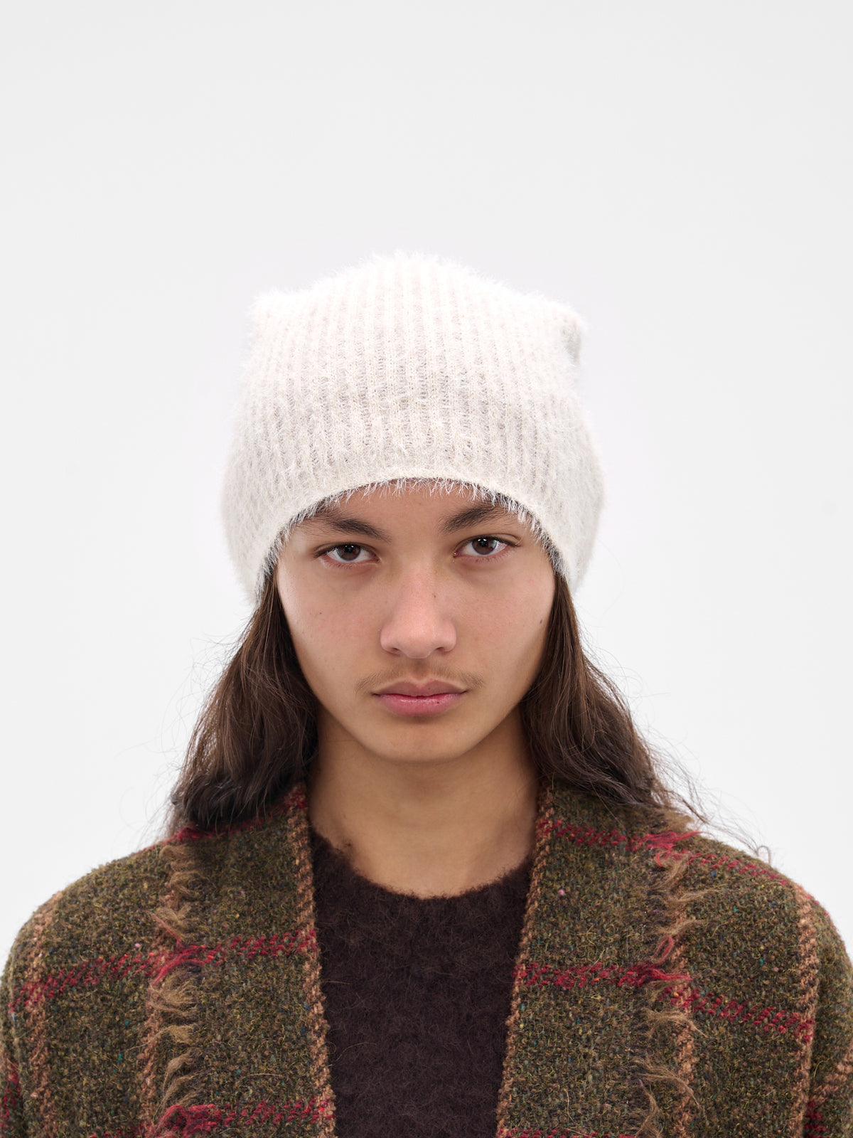 Off-White Rib-Knit Alpaca Soft Beanie (UK0081-UW101-OFFWHITE)