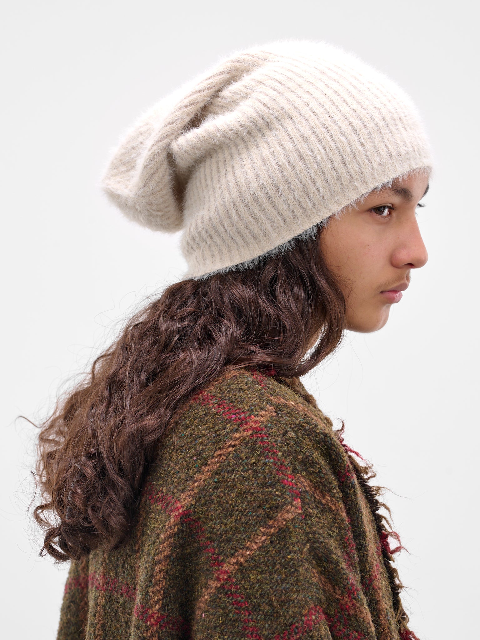 Off-White Rib-Knit Alpaca Soft Beanie (UK0081-UW101-OFFWHITE)