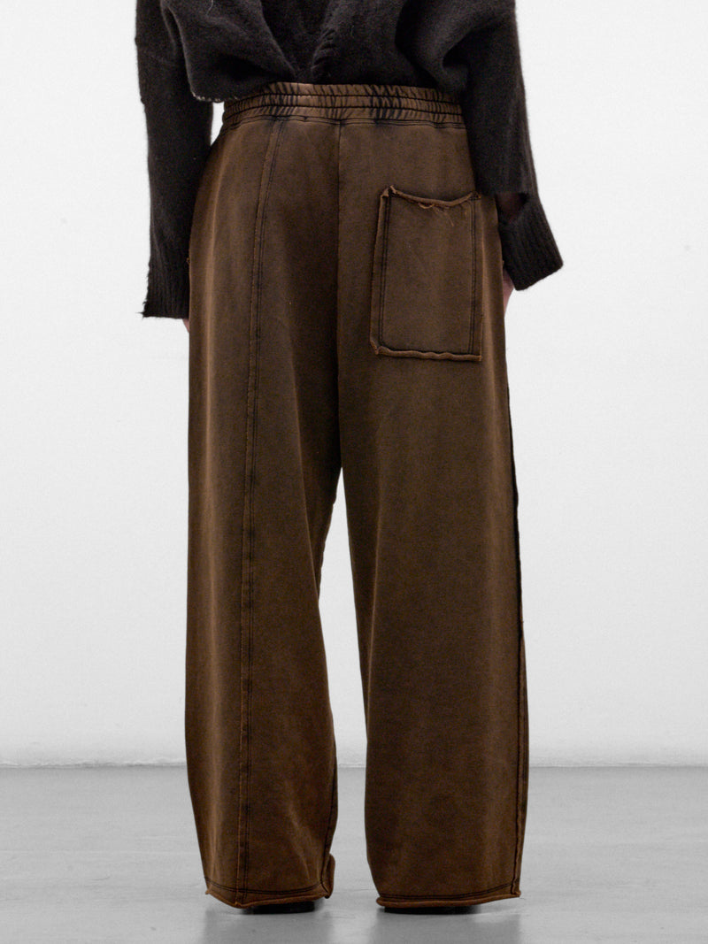 Washed Black Cotton Loose Sweatpants (UJ03TF26-BLACK-WASHED)