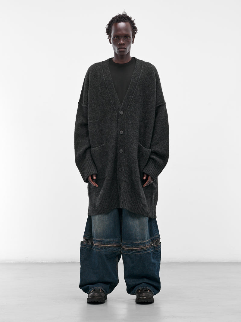 Gray Yak Knit Oversized Cardigan (UK06F25-GRAPHITE)