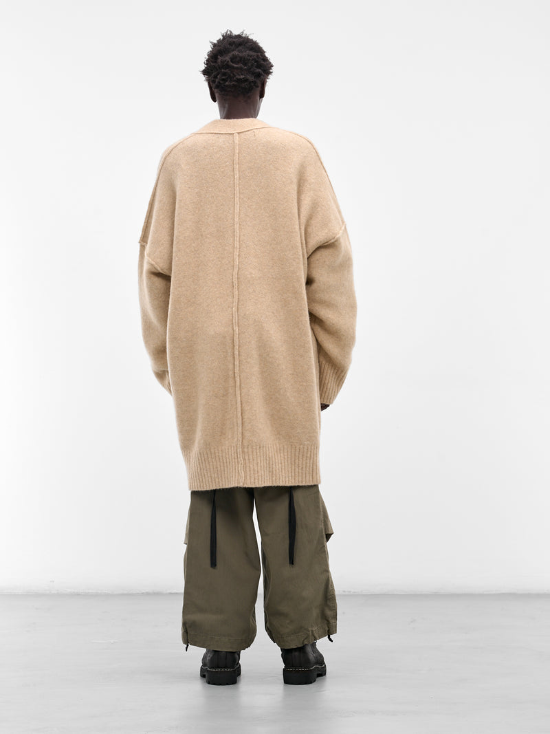 Beige Yak Knit Oversized Cardigan (UK06F25-NATURAL)