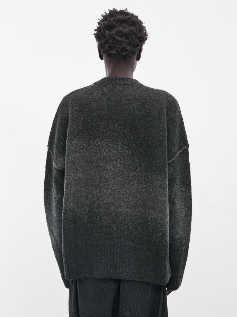 Gray Jacquard Knit Crew Sweater (UK11F25-GRAPHITE-GREY)