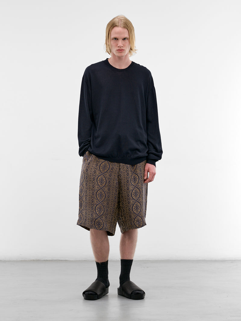 Asymmetric Cotton-Silk Long Sleeve (UK7535-UW300-BLUE)