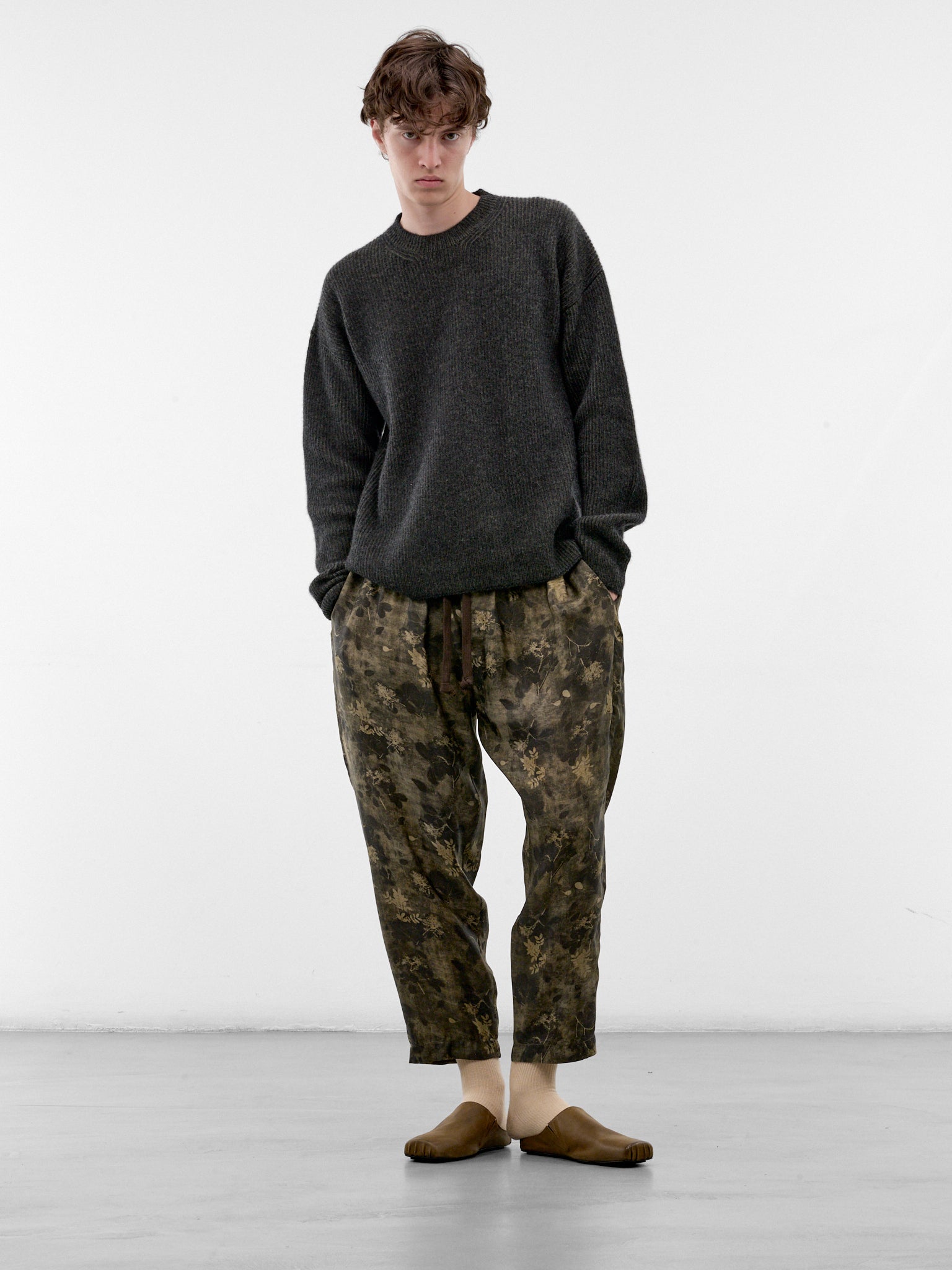 Green Floral Pajama Pants (UM3516-GREEN-GREY)